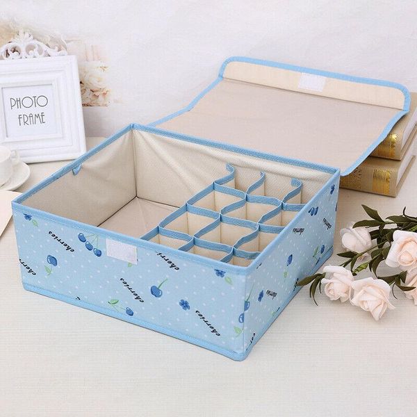 

storage drawers portable underwear box 13 grid drawer socks bra glove closet organizer