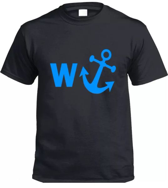 

w ancora maglietta divertente da uomo wanker maleducato regalo, White;black