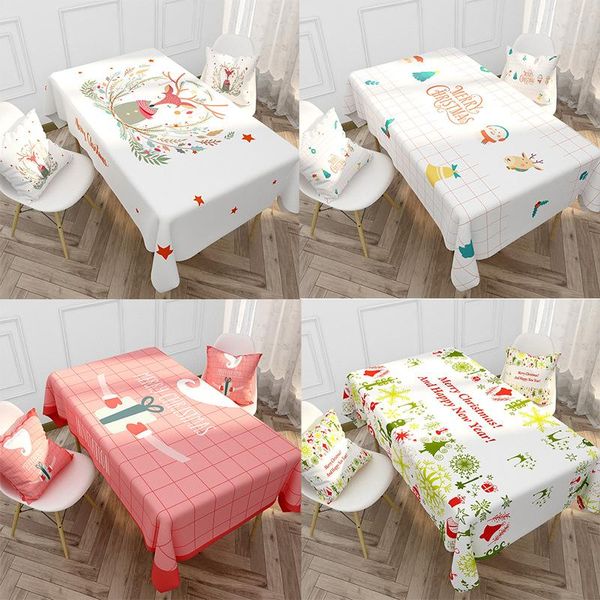 

table cloth christmas tablecloth cartoon letter cotton linen student desk coffee waterproof home