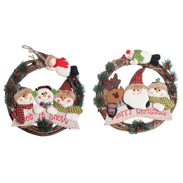 

decorative flowers & wreaths 2 pcs christmas "let it show" wreath "merry christmas"