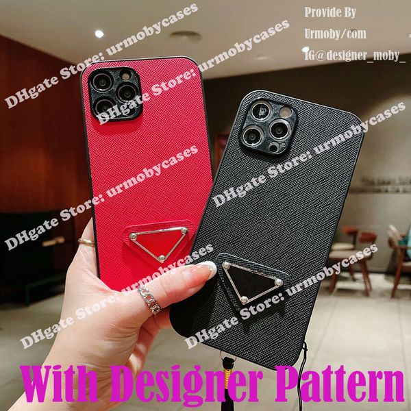 

designer phone cases for iphone 12 pro max 11 xr xs 7 8 plus pu leather protective cover with short lanyard