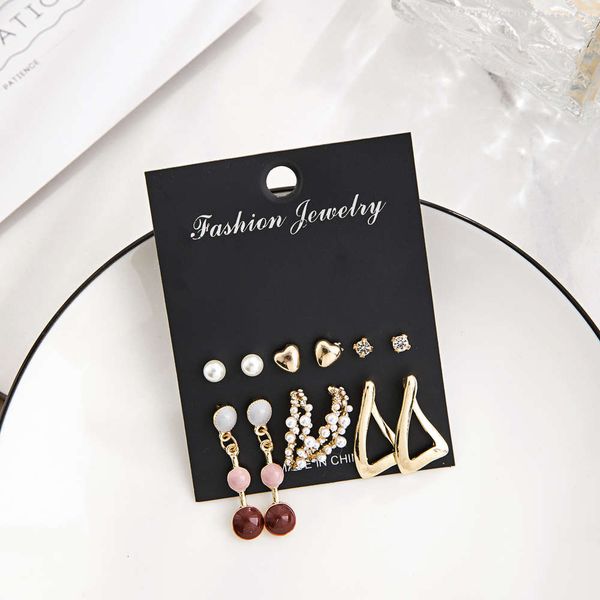 

fashion baita pearl earrings simple temperament sweet lovely female earrings stud set