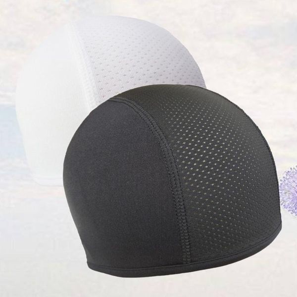 

cycling caps & masks 2pcs sports quick-drying helmet liner outdoor (white black)