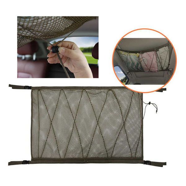 

new universal car ceiling storage net roof interior bag go sundries