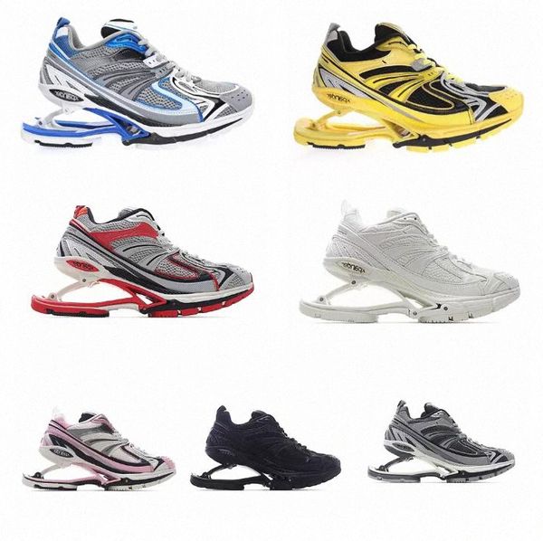 

men triple s casual shoes 6.0 x-pander elasticity designer sneakers white black red pink grey sneaker silver blue yellow height increase wom, White;red
