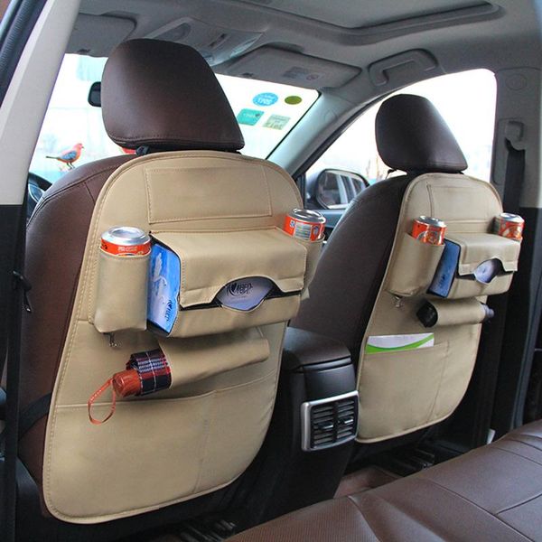 

car organizer seat back hanging storage bag box tissue holder umbrella bottle drink magazine pockets auto