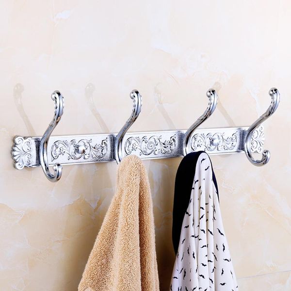 

robe hooks chrome bathroom hook hanging clothes back door stainless steel/copper towel hanger 4/5 line wall mounted