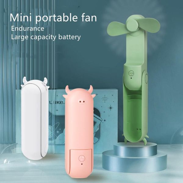 

electric fans cartoon small folding usb rechargeable fan portable student dormitory mini