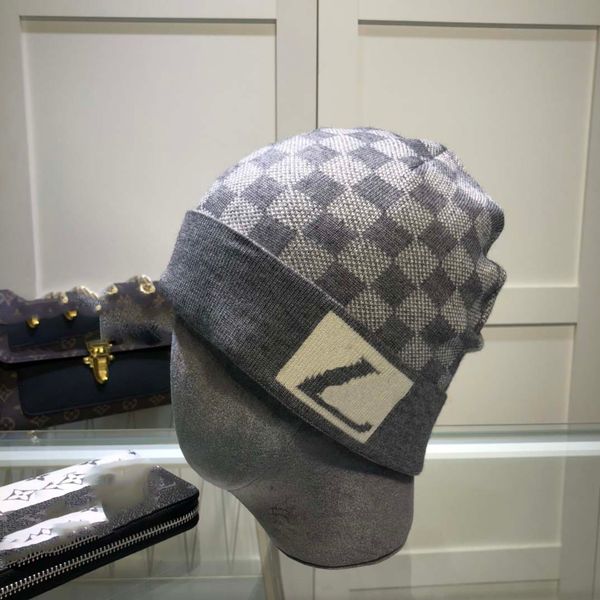 

knitted hat beanie cap designer skull caps for man woman winter hats 5 color quality, Blue;gray