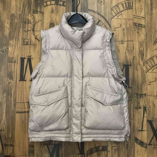 

vests down et vt women's short stand collar 2021 autumn and winter light white duck down outer vt out of season, Black;white
