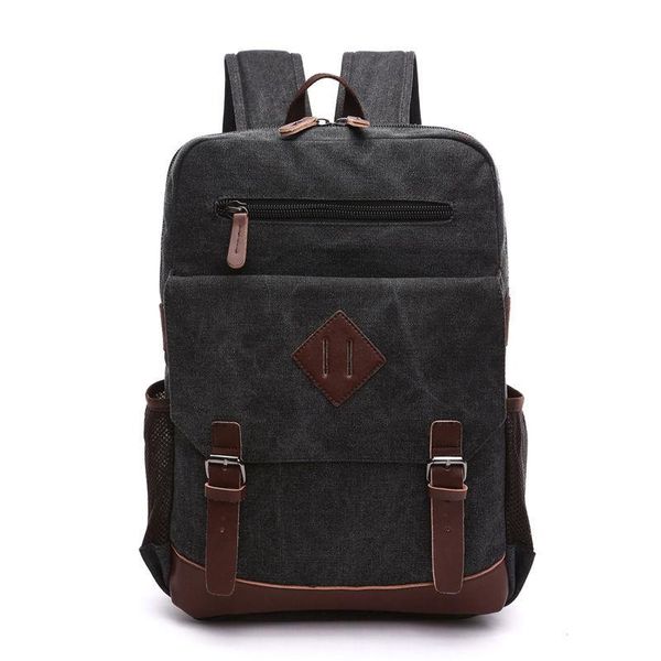 

backpack men's vintage canvas bag rucksack school large laptravel