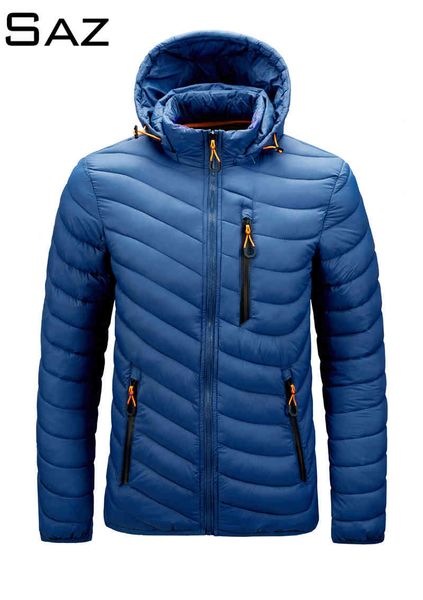 

Saz Men's Down Jacket Ultra Light Men Windbreaker Feather Man Lightweight Portable Warm Coat, Black