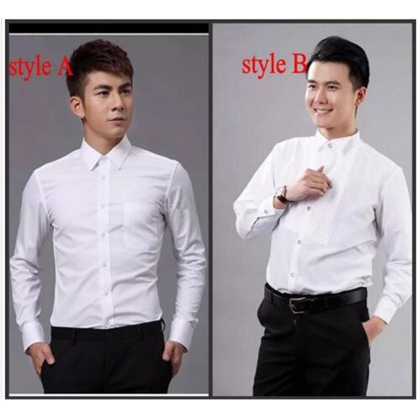 

men's polos white people's style of bride shirts for waste man's prom formal shirt xcwq, White;black