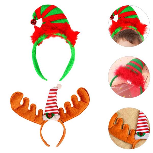 

christmas decorations 2pcs lovely interesting elk elf hair hoop festival