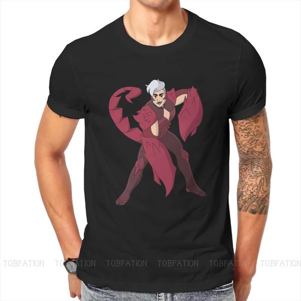 

men's t-shirts scorpia hipster tshirts she ra princess of power filmation anime men harajuku fabric t shirt o neck big size, White;black