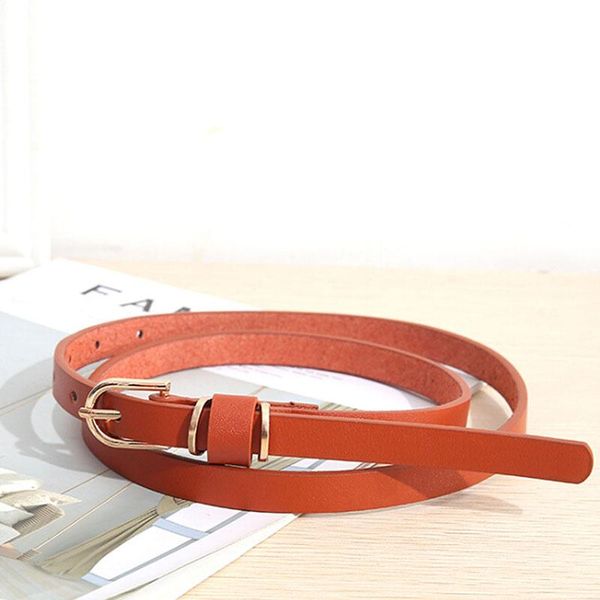 

belts women's skinny leather belt solid color waist or hips ornament 1.5cm wide waistband cummerbund ladies and girls, Black;brown