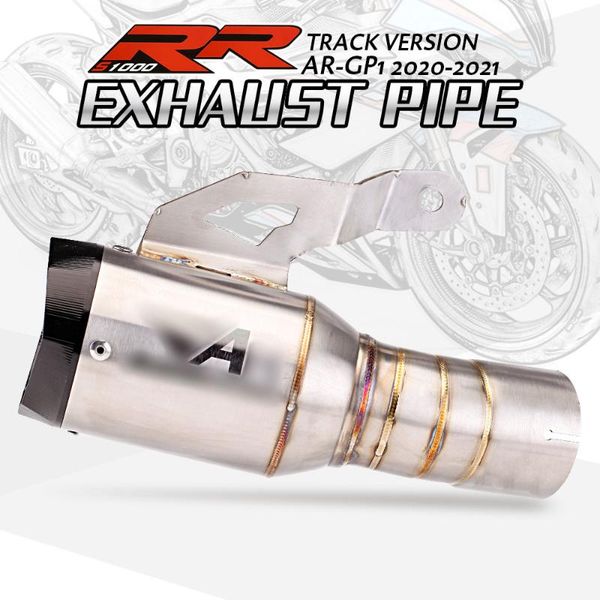 

motorcycle exhaust system s1000 rr modify escape moto middle link pipe stainless steel muffler slip on for s1000rr 2021