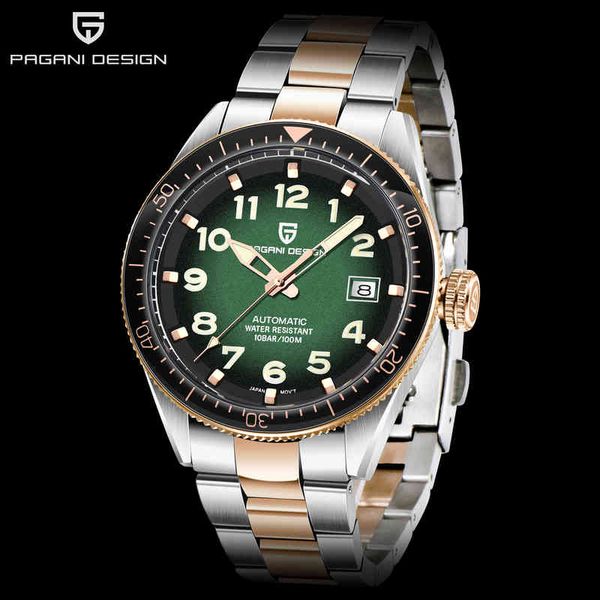 

pepsi design japan nh35 movement men's watch luxury brand sports army mechanical wristwatch stainless steel waterproof men, Silver