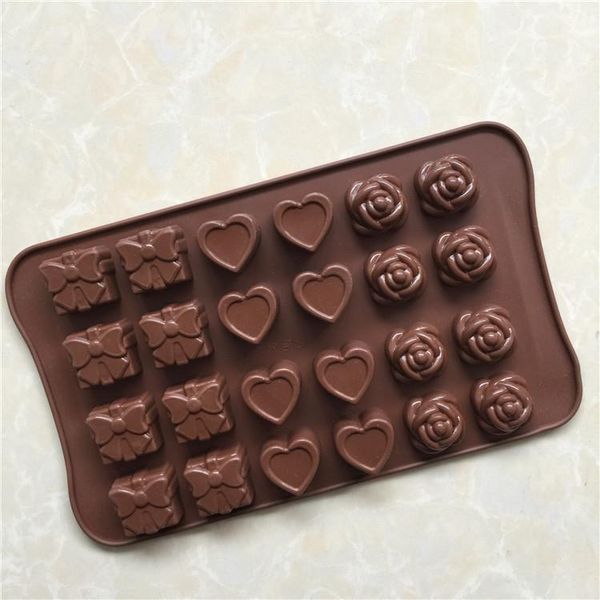 

baking & pastry tools 24 4 differ flower shape silica gel chocolates model no sticky mold moule silicone 3d pencil case cuisine bakery and t