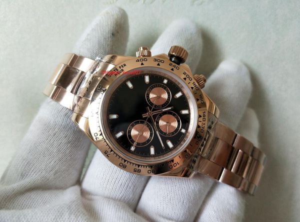 

elling sapphire wristwatches 40mm rose gold 116505 asia 2813 movement automatic mechanical mens men's watch watches no chronograph, Slivery;brown