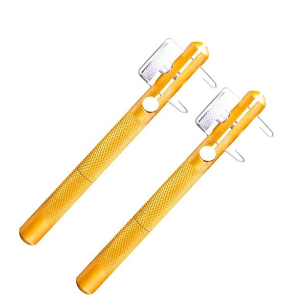 

metal fishing line string knotter manual portable hook tool (golden) hooks