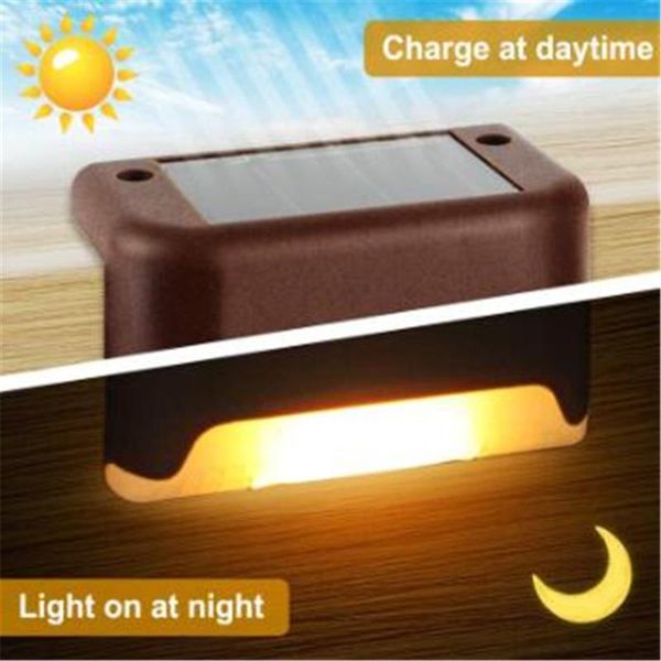 

solar led light outdoor deck step lights waterproof night emergency lampe for patio stairs garden pathway yard decor 16 pcs wall lamps