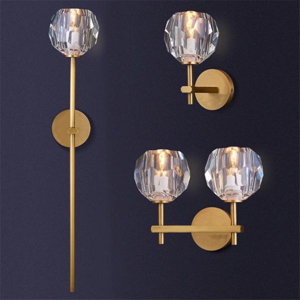

wall lamp thrisdar nordic minimalist crystal el aisle bedroom bedside light bathroom study foyer corridor