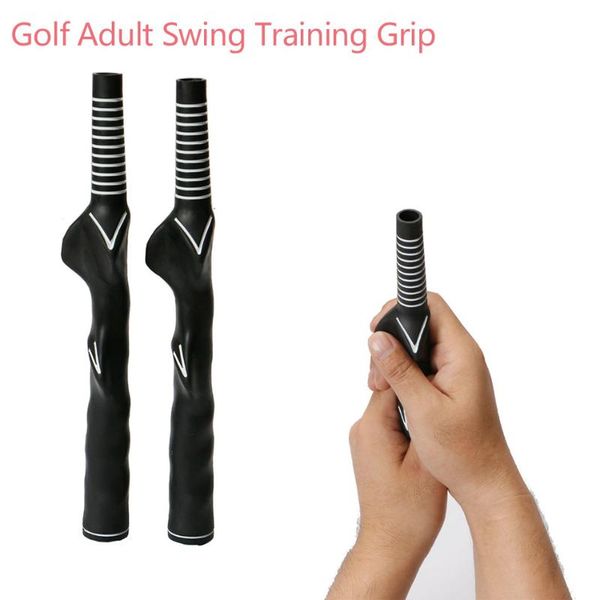 

club grips swing training grip outdoor teaching practice aid durable rubber golf black