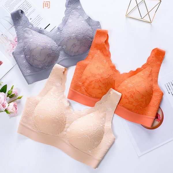 

bras seamless fitness candy women underwear cool gathers thin pad push up bra female sporty intimate lace bralette lingerie full cup, Red;black