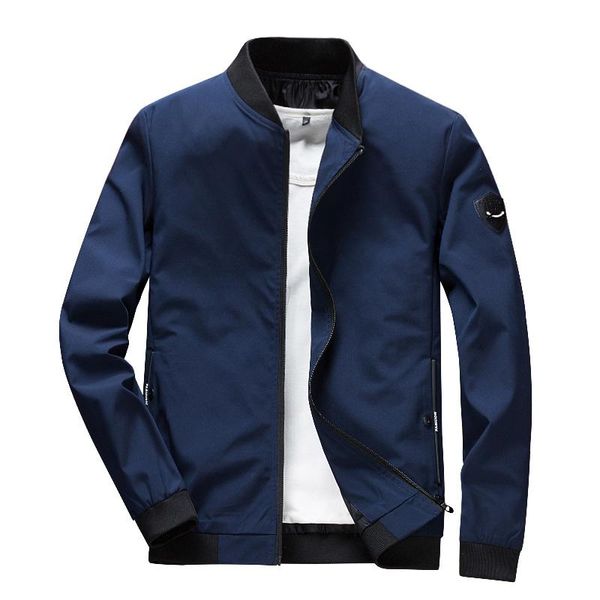 

men's jackets pops coat spring autumn mens jacket stand collar windbreaker male blue baseball casual thin size m-4xl, Black;brown