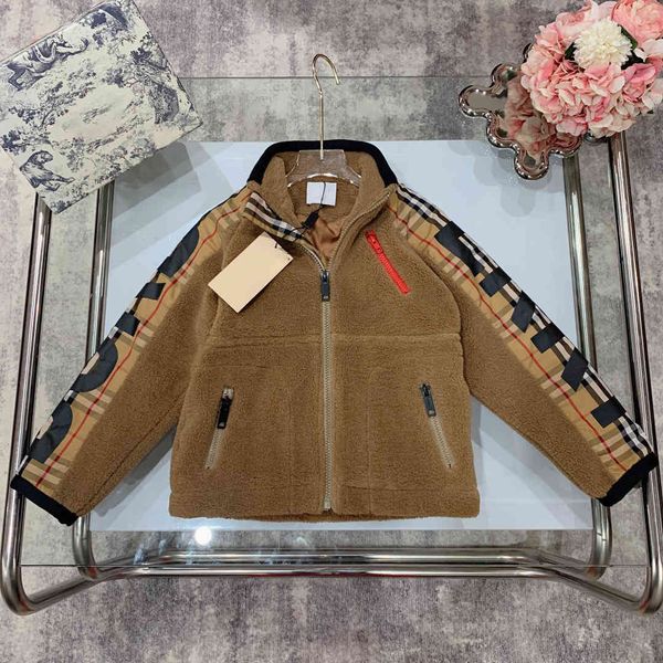 

lamb wool cotton coat 2021 new winte boys jackets micro-label printing sleeves stitching to keep warm and not bloated, Blue;gray