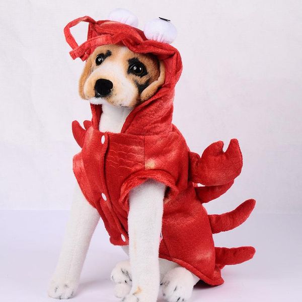 

dog apparel pet fancy red clothes halloween lobster costume cosplay