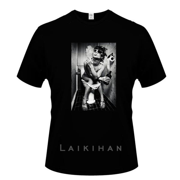 

modern black white drinking and smoking woman beauty canvas painting toilet pub bar home decoration poster wall pictures men's t-shirts, White;black