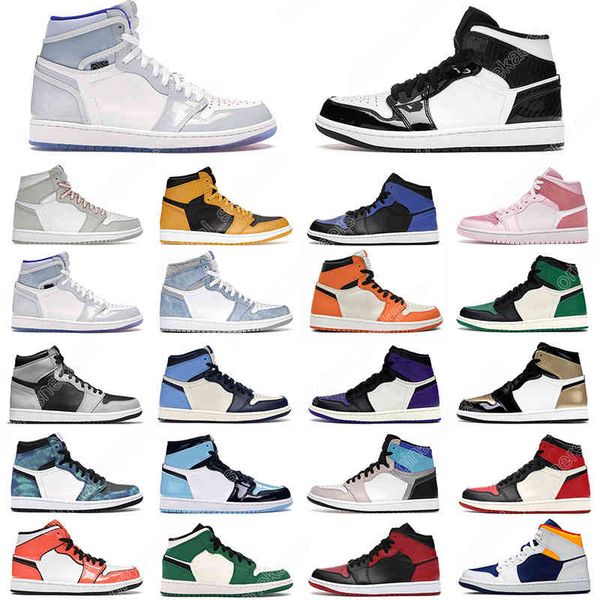 

1s basketball shoes high og mid 1 men women black metallic gold bloodline light smoke grey satin toe digital pink seafoam trainers