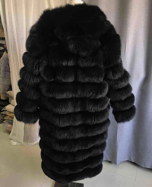 

maylofuer all real fur long coat black