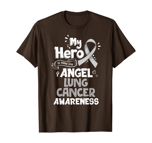 

My Hero Is Now My Angel Lung Cancer Awareness Tshirt Gifts T-Shirt, Mainly pictures