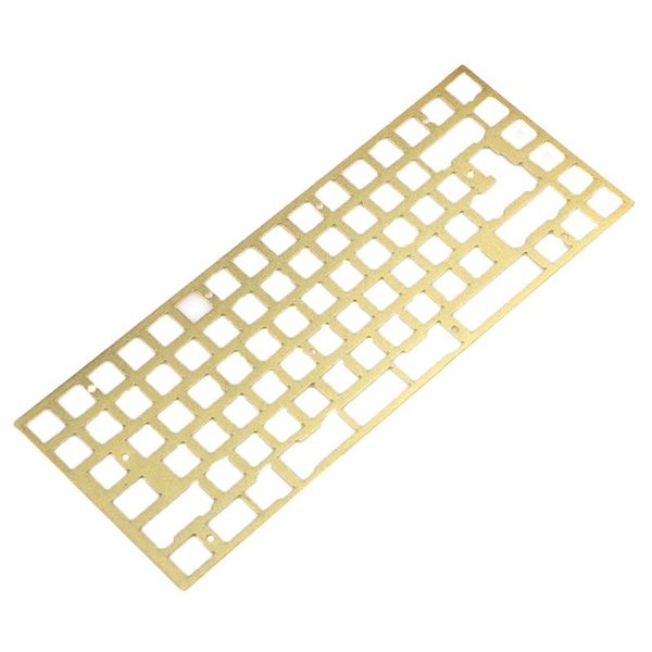 

keyboards 75% 84 ansi iso layout plate brush finish anodized removal alu brass pc for mechanical keyboard ymd84 kbd75 mx switch