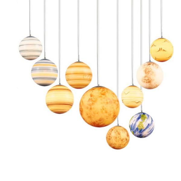 

pendant lamps nordic creative planet chandelier restaurant bar decoration lamp kindergarten children's room personality moon