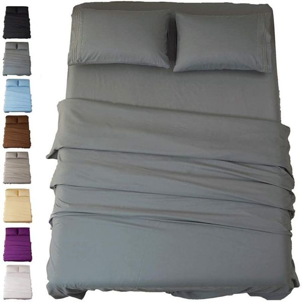 

bed sheet set super soft microfiber 1800 thread count luxury egyptian sheets deep pocket wrinkle and hypoallergenic bedding sets