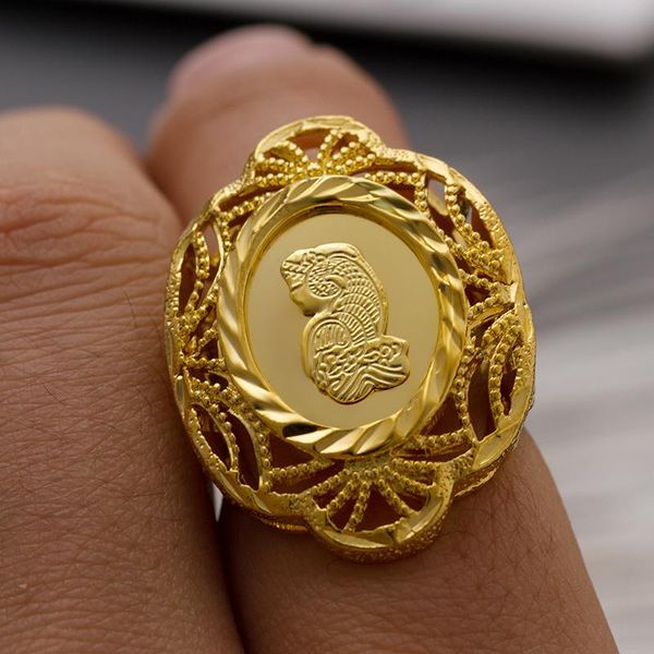 

cluster rings wando arab dubai gold color for man women king ring vintage big ladies wedding party, Golden;silver