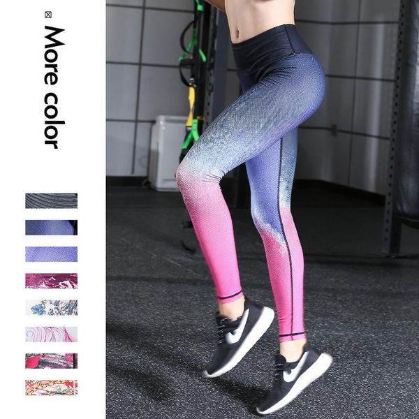 

yoga outfits 2021 printed women sport pants fitness running leggings gym tights high waist workout training sports wear, White;red