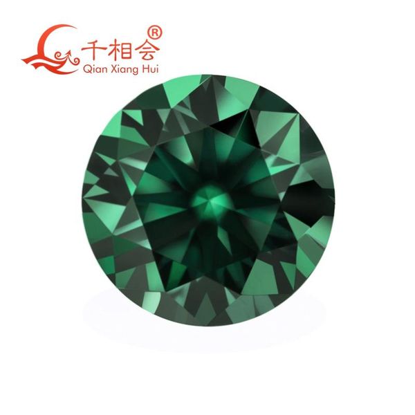 

other 3mm to 12mm green color round brilliant cut moissanites loose stone