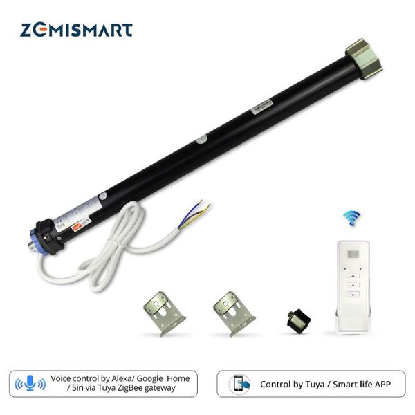 

smart home control zemismart zigbee roller shade blind motor for 40mm octagonal tube alexa google voice tuya life app