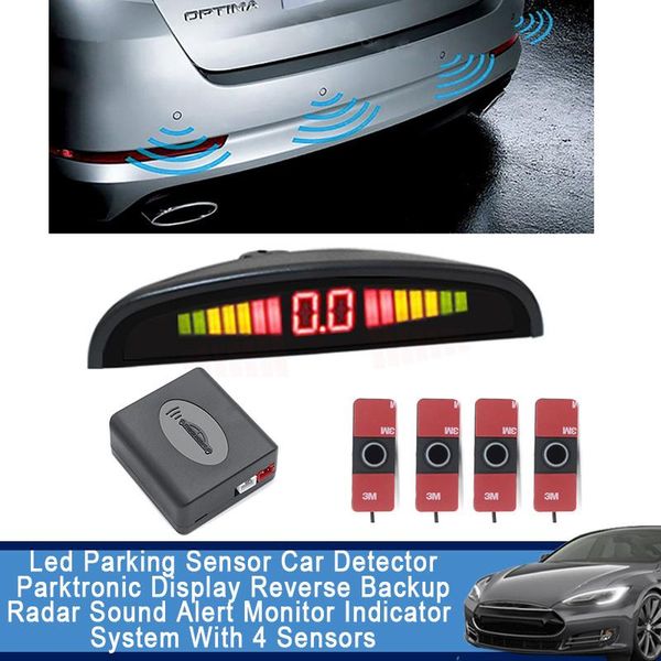 

car rear view cameras& parking sensors led sensor detector parktronic display reverse backup radar sound alert monitor indicator system with