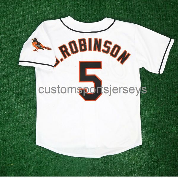 

men women youth embroidery brooks robinson home white jersey w/ team patch all sizes, Black