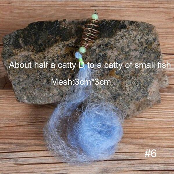 

fishing nets set 3d pyramid shape with luminous bead and spring accessories qw