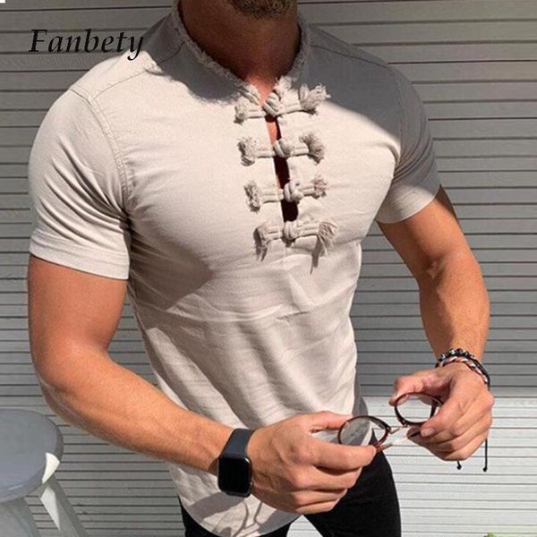 

summer business casual men slim fit linen solid short sleeve shirts button design male plus size xxxl streetwear men's, White;black