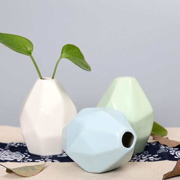 

vases ceramic vase crafts multi-faceted flower simple office home deskdecoration bottle