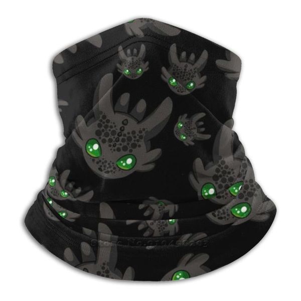 

scarves chibi toothless 3d bandana face neck warmer soft fleece mask sport scarf, Blue;gray