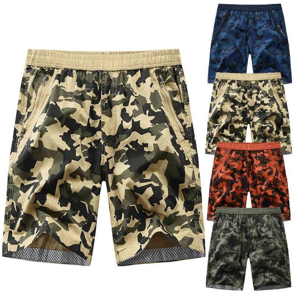

pant fashion slacks 2021 summer leisure shorts men's anti theft zipper camouflage beach pants, Black